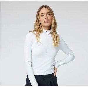 Vuori White Long Sleeve Crop Top